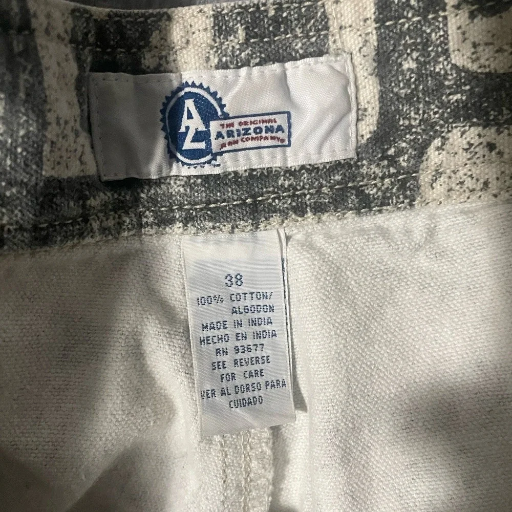 Vintage 90's Arizona Jeans Aztec All Over Print Surf Muscle Beach Shorts Size 38